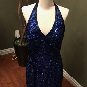 Vintage Niteline Blue Beaded Dress
